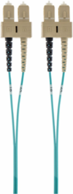 Patch Cord, Fiber Optic, SC to SC, Duplex Multi Mode, 50/125, 10GbE, 2 Meter Length