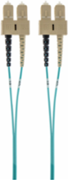 Patch Cord, Fiber Optic, SC to SC, Duplex Multi Mode, 50/125, 10GbE, 2 Meter Length