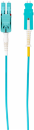 1 Meter Plenum Rated MultiMode Duplex Fiber Optic Patch Cord OM3/OM4