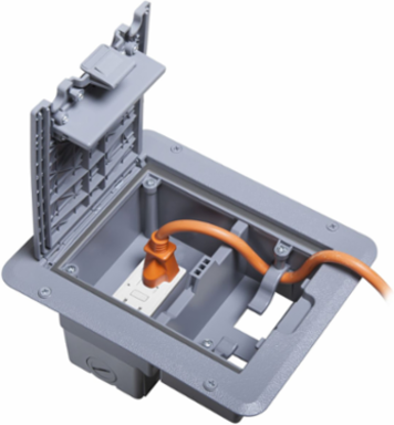 Outdoor Comforts Weatherproof Deck Outlet Cover & GFCI Kit, Gray, 7.125 Inch Width