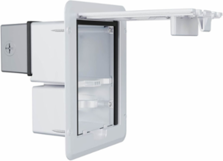 Outdoor Comforts  Weatherproof Deck Outlet Cover Kit, 1-Gang, White, UV-Resistant Polycarbonate