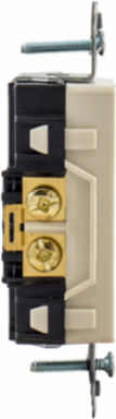 Commercial Duplex Receptacle, 15A 125V, Light Almond, 3-Wire