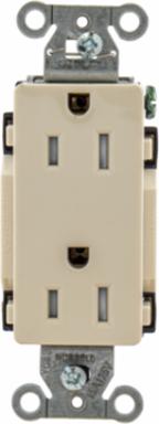 15A 125V Tamper-Resistant Decorator Receptacle, Light Almond