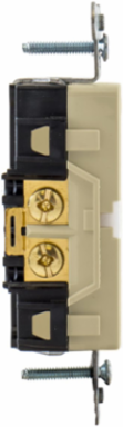 Tamper Resistant Duplex Receptacle 15A 125V with Night Light, Ivory, 3.29 Inch x 1.15 Inch