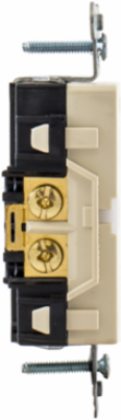 Tamper Resistant Decorator Duplex Receptacle, 15A 125V, Light Almond