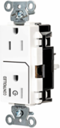 1/2 Controlled EdgeConnectâ„¢ 15A Decorator White Duplex Receptacle