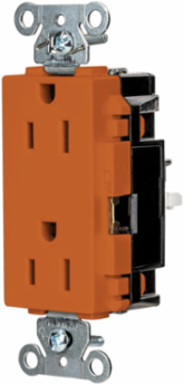 EdgeConnectTM Decorator Receptacle 15A 125V 2-Pole 3-Wire Orange