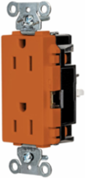 EdgeConnectTM Decorator Receptacle 15A 125V 2-Pole 3-Wire Orange