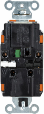 EdgeConnectTM Decorator Receptacle, 15A 125V, Tamper Resistant, Orange