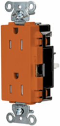 EdgeConnectTM Decorator Receptacle, 15A 125V, Tamper Resistant, Orange