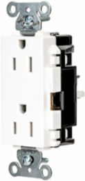 EdgeConnect Decorator Receptacle, 15A 125V, 2-Pole 3-Wire, White
