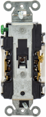 Decorator Duplex Receptacle, 15A 125V, 2-Pole 3-Wire, White