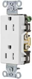 Tamper-Resistant Decorator Duplex Receptacle, 15A 125V, White
