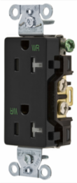 Straight Blade Duplex Receptacle 20A 125V, Tamper & Weather Resistant, 3-Wire