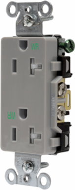 Tamper & Weather Resistant Duplex Receptacle 20A 125V 1.32 Inch x 1.07 Inch x 3.28 Inch