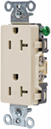 Duplex Receptacle, 20A 125V, Light Almond, 2-Pole 3-Wire