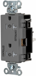 2/2 Controlled EdgeConnect™ 20A Tamper Resistant Decorator Gray Duplex Receptacle