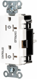 2/2 Controlled EdgeConnect™ 20A Decorator White Duplex Receptacle