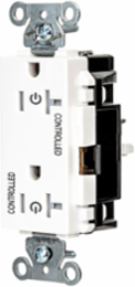 2/2 Controlled EdgeConnect™ 20A Tamper Resistant Decorator White Duplex Receptacle