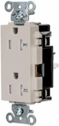 EdgeConnect™ Decorator Receptacle, Commercial Grade, 20A 125V, Light Almond