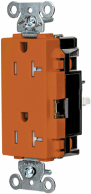 EdgeConnect Decorator Receptacle, 20A 125V, Tamper-Resistant, Orange