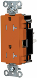 EdgeConnect Decorator Receptacle, 20A 125V, Tamper-Resistant, Orange