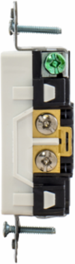 Commercial Grade Duplex Receptacle, 20A 125V, White