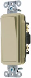 Decorator Switch, Specification Grade, 15A 120/277V AC, 4.28 Inch x 1.43 Inch x 1.54 Inch, Ivory