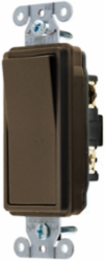 Decorator Rocker Switch, 15A 120/277V AC, Three Way, Brown, 3.91 Inch x 1.41 Inch x 1.01 Inch