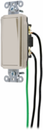 Decorator Switch, 20A 120/277V AC, Single Pole, Light Almond, 4.12 Inch x 1.73 Inch x 1.61 Inch