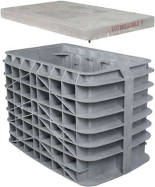 Assembly, HDPE Box, Polymer Concrete Cover, Tier 15, 11"x18"x18", Open Bottom