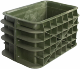 Box, HDPE, Tier 15, 17"x30"x24", Green