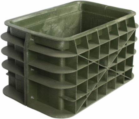 Box, HDPE, Tier 15, 24"x36"x24", Green
