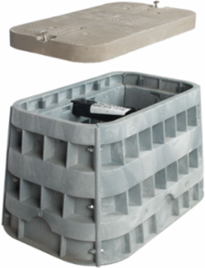 Assembly, HDPE Box, Polymer Concrete Cover, Tier 15, 24"x36"x36", Open Bottom, blank logo