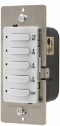 Timer Switch, Single Pole, 8.3A 120/277V AC, 12 Hour Delay, White