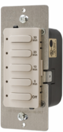 Timer Switch, Single Pole, 8.3A 120/277V AC, 30 Minute Delay, Light Almond