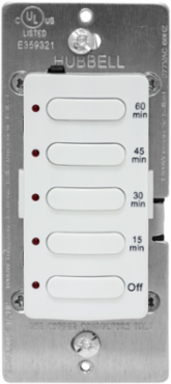 Timer Switch, 60 Minute Delay, 8.3A, 120/277V AC, White