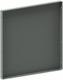 N1 End Cap (Hinged-Cover/Screw-Cover Wireway) No Knockouts 8X8 Carbon Steel - Gray