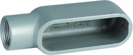 1/2 Inch E Hub Conduit Body, Iron, Powder Epoxy Paint, NEMA 3 Seal