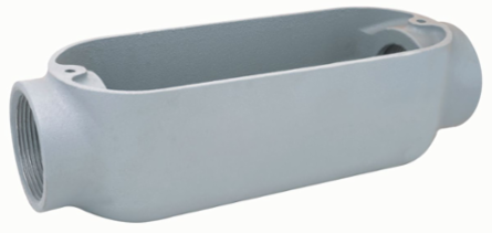 Aluminum 4 Inch C Conduit Body Fitting, Lightweight, Powder Epoxy Paint Finish