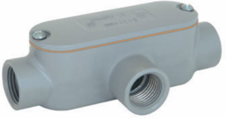 Aluminum Conduit Body with Cover & Gasket, 3 Inch Hub Size, T Type
