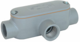 Aluminum Conduit Body with Cover & Gasket, T Type, Hub Size 3-1/2 Inch, 17.5 x 6.5 x 5.5 Inch
