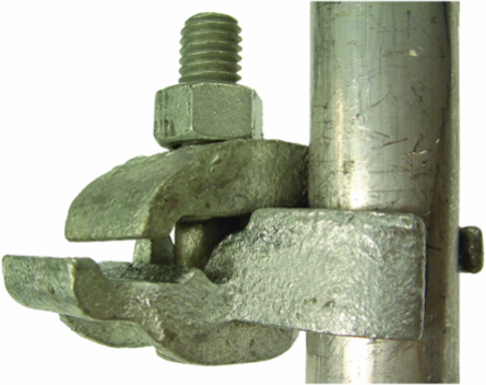 3 Inch Galvanized Steel Edge Conduit Clamp with Heavy Duty U-Bolts and Hex Nuts