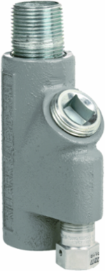 1 Inch Drain Seal Fitting Iron with Nipple, Class I Hazardous Location, Powder Coated