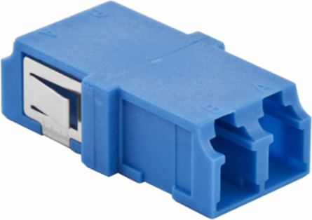 Fiber Optic Adapters LC Duplex Snap-In Mounting Zirconia Black 6 Pack