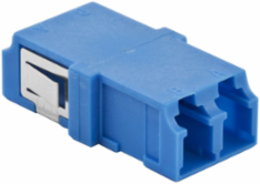 Fiber Optic Adapters LC Duplex Snap-In Mounting Zirconia Black 6 Pack