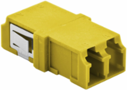 Fiber Optic Adapters - LC Duplex, Yellow, Snap In, Zircon Sleeves, 6-Pack