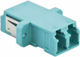 Fiber Optic Adapters LC Duplex Aqua Zircon Sleeves Screw Mounting 6 Pack