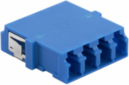 Fiber Optic Adapters LC Quad Snap In, Zirconia, 6-Pack, Blue