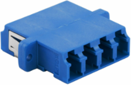 Fiber Optic Adapters LC Quad, Screw Mounting, Zircon Sleeves, Blue, 6-Pack